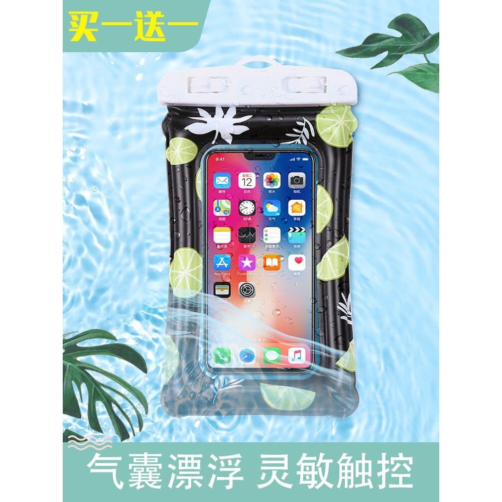 Saco de ar do telefone móvel à prova dwaterproof água saco capa mergulho tela toque feminino bonito dos desenhos animado