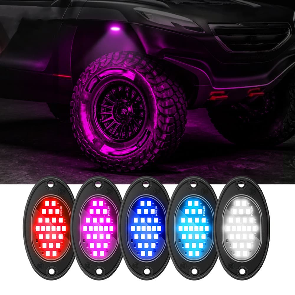 Tipo de fiação à prova d'água LED luz ambiente do chassi do carro luz de decoração inferior de couro Off-Road