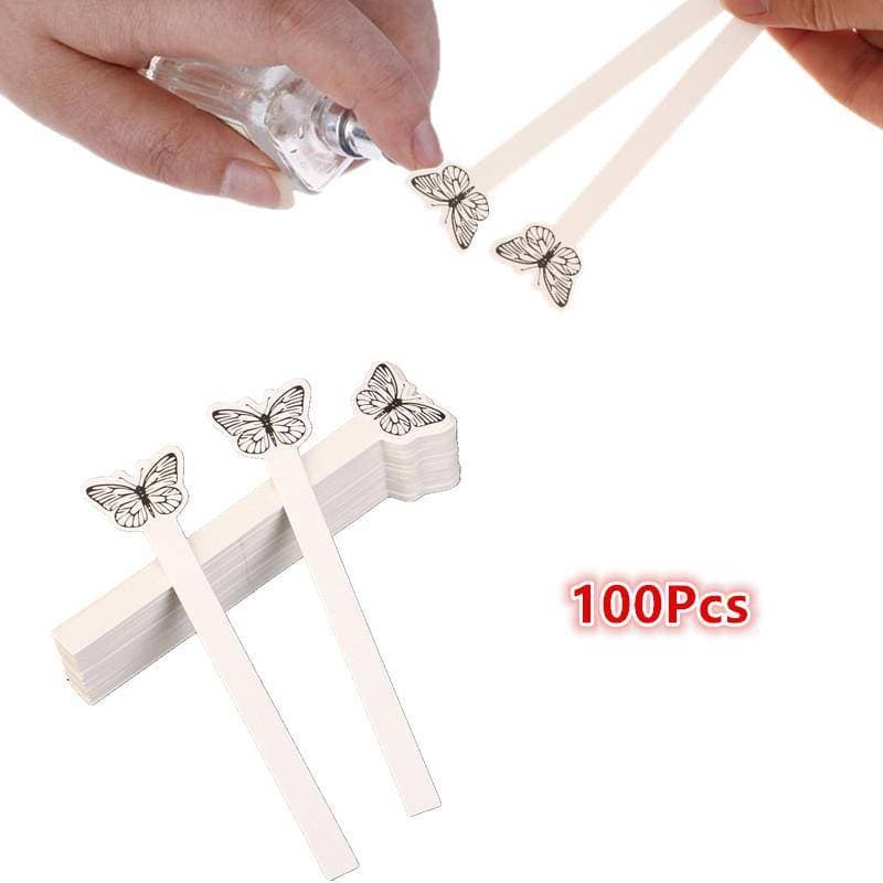 Margu 100 Peças Tiras De Papel Criativas Em Forma De Borboleta Para Teste De Perfume Erite