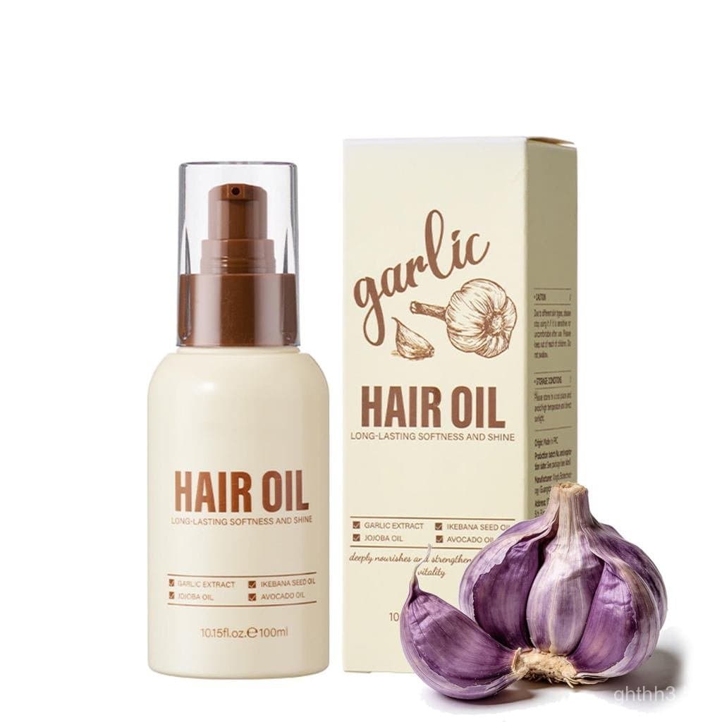 Sérum Fortificante para Cabelo, Óleo Capilar com Extrato de Alho, Óleo Capilar Nutritivo Natural para Cabelos Secos e Da