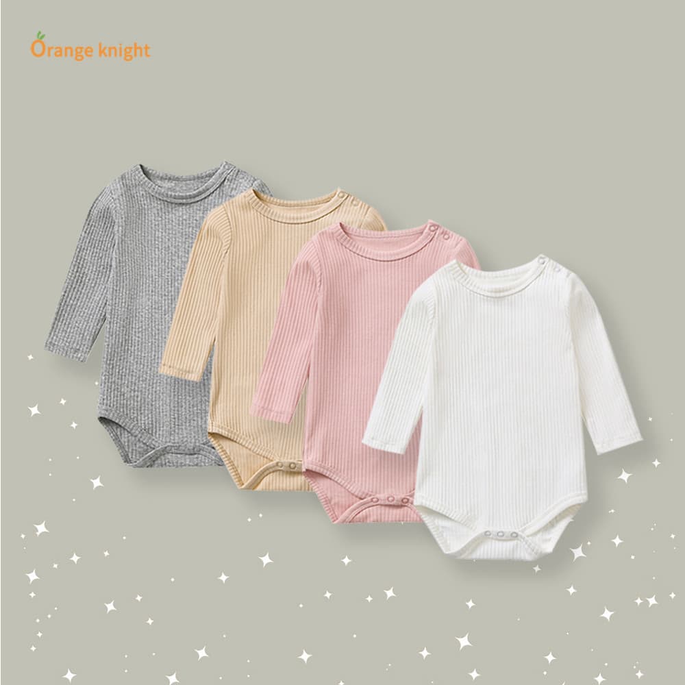 Pequeno mês de idade bebê primavera outono ins versão coreana roupas simples das mulheres dos homens bebê de manga compr