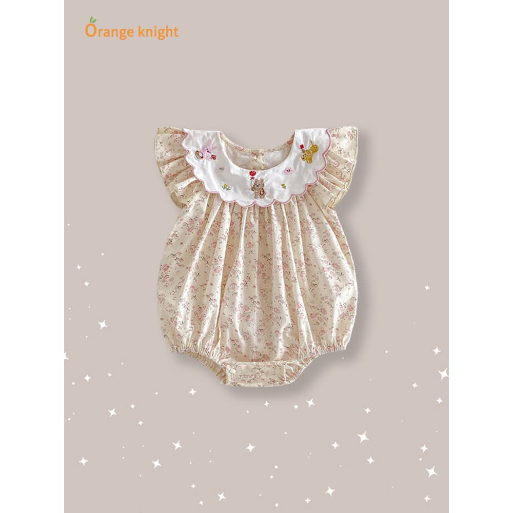 2026 novo estilo roupas de bebê verão estilo fino versão coreana Floral dos desenhos animados macacão do bebê recém-nasc