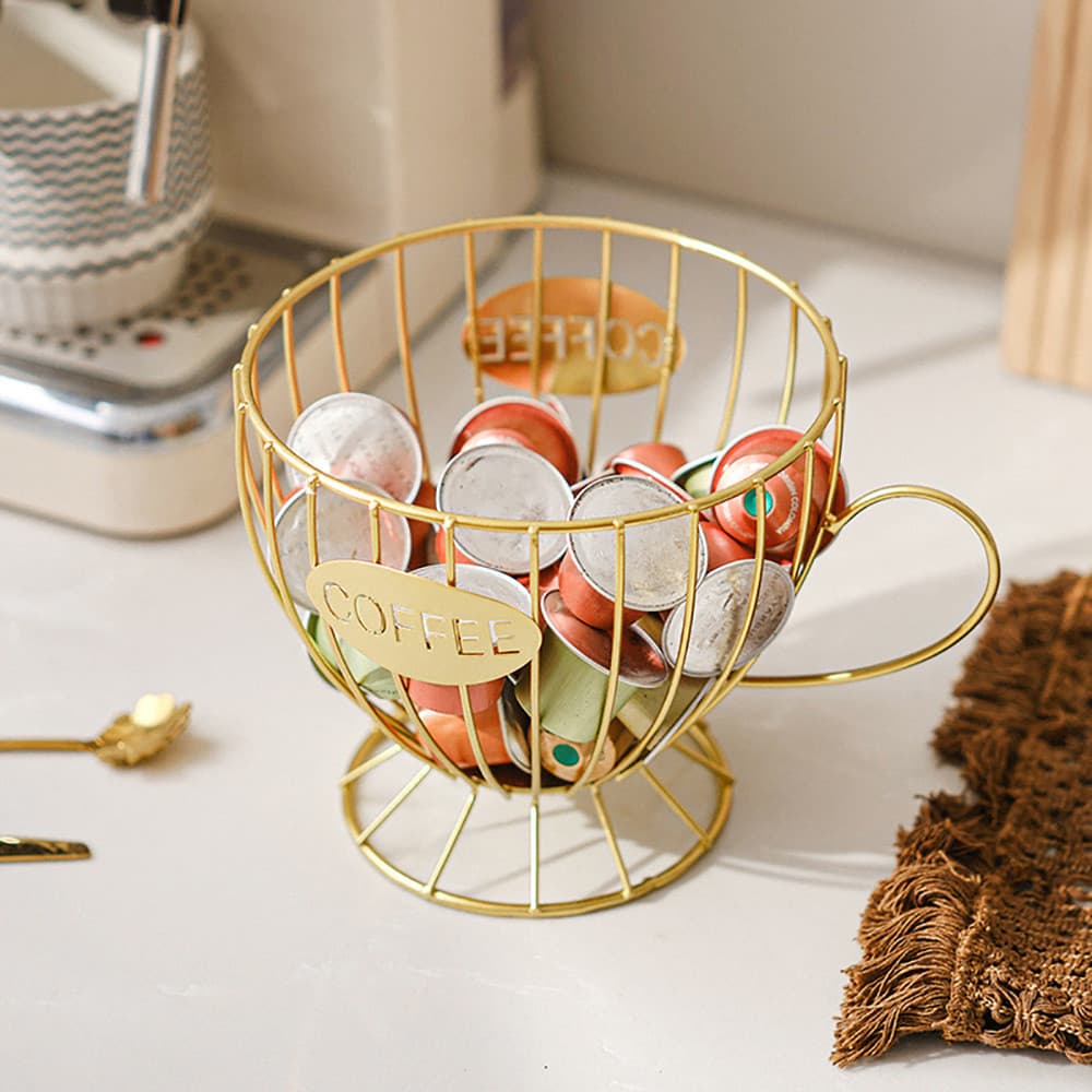 rack De Armazenamento De Cápsulas De Café De Mesa De Ferro , Móvel De Exibição De Alimentos E Doces ,