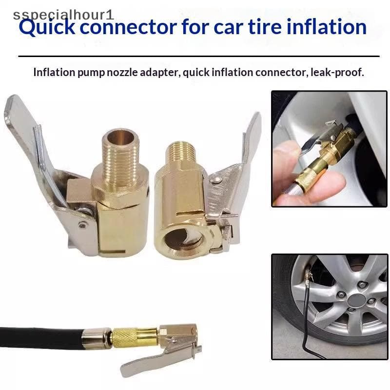Ppl Automotivo Latão Loing Bocal De Ar Pneu Chu Clipe Adaptador Qui Liberação Para Inflators Compressores Carro Motocicl