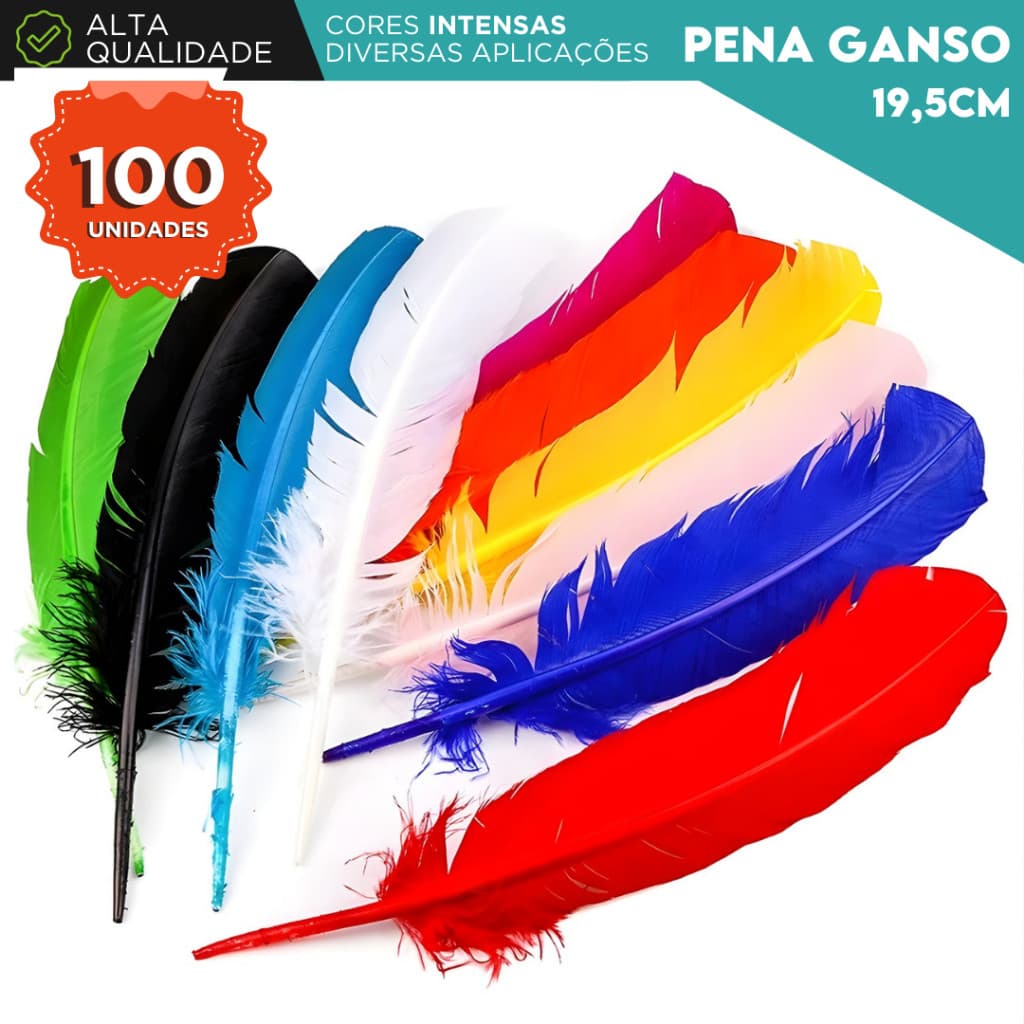 Pena de ganso macia - pena de veludo natural 100 peças HMQ4