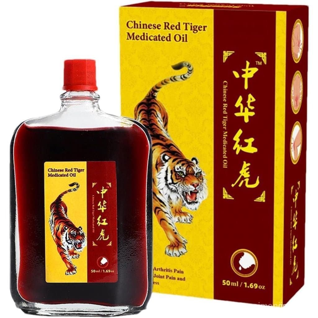 Óleo de massagem para dores musculares, gel analgésico Tiger Balm, óleo de massagem Red Tiger Balm para dores nas costas