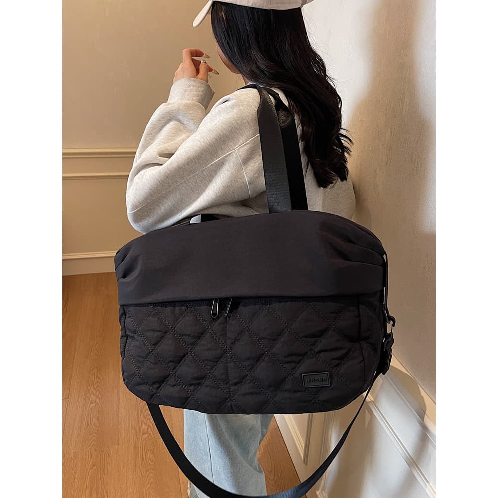 Bolsa de viagem de curta distância de grande capacidade moda losango bolsa Commuter sacola All-Match Casual ombro saco d