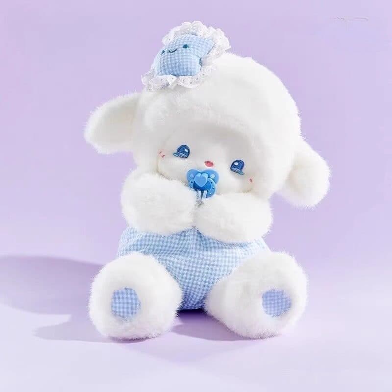 Bonito chupeta cordeiro boneca brinquedo das crianças menina dormir travesseiro calmante pano boneca presente de anivers