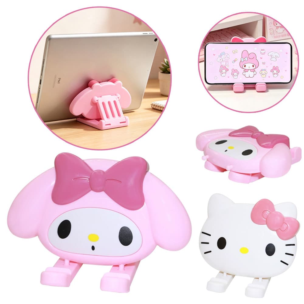 Sanrio Suporte Dobrável Para Telefone , Desenho Animado , Minha Melodia , Hello Kitty , Ajustável Tablet , Mesa Fofa Pre