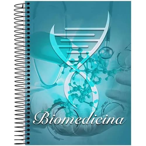 Caderno Grande Personalizado Biomedicina 10 Matérias