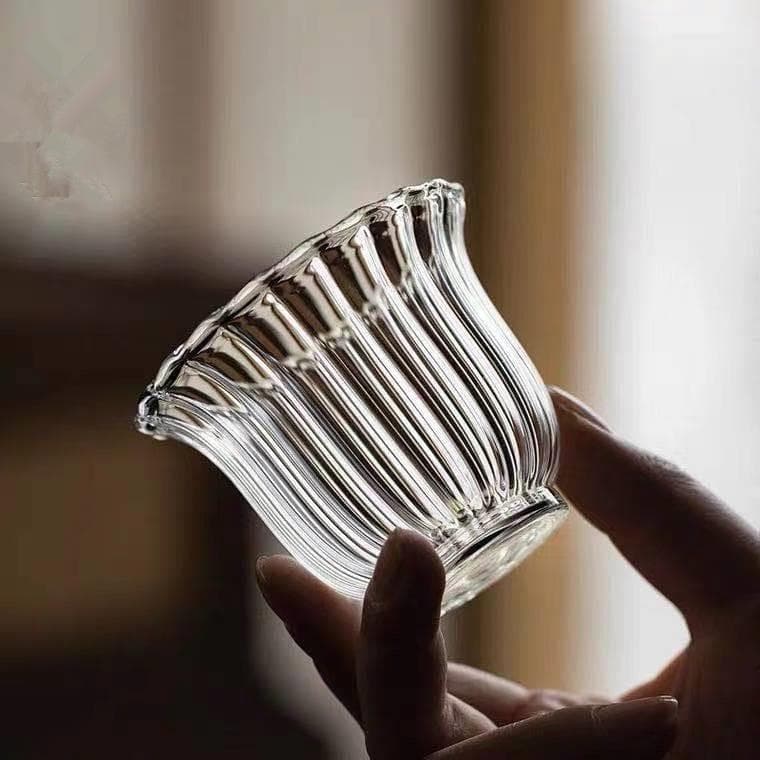 Fabricante pétala de vidro xícara de chá mestre copo transparente resistente ao calor engrossado pessoal único copo Kung