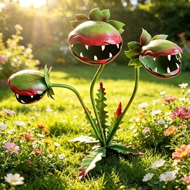 [3D] Listagem de jardim de carne divertida em 3D, decoração de jardim ao ar livre, listagem de escultura de carne de flo