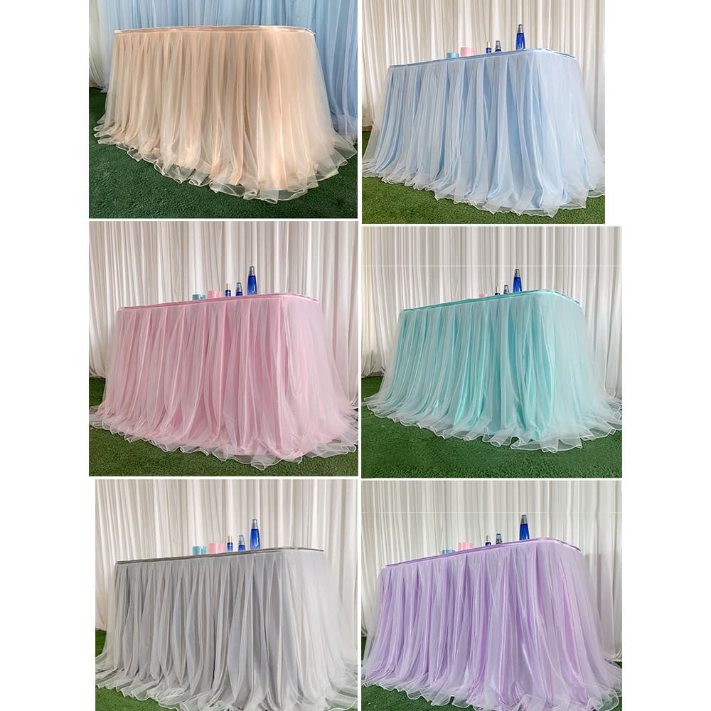 Toalha de mesa de sobremesa, decoração de aniversário, casamento, festa, saia de mesa, abertura, evento, atmosfera, pano