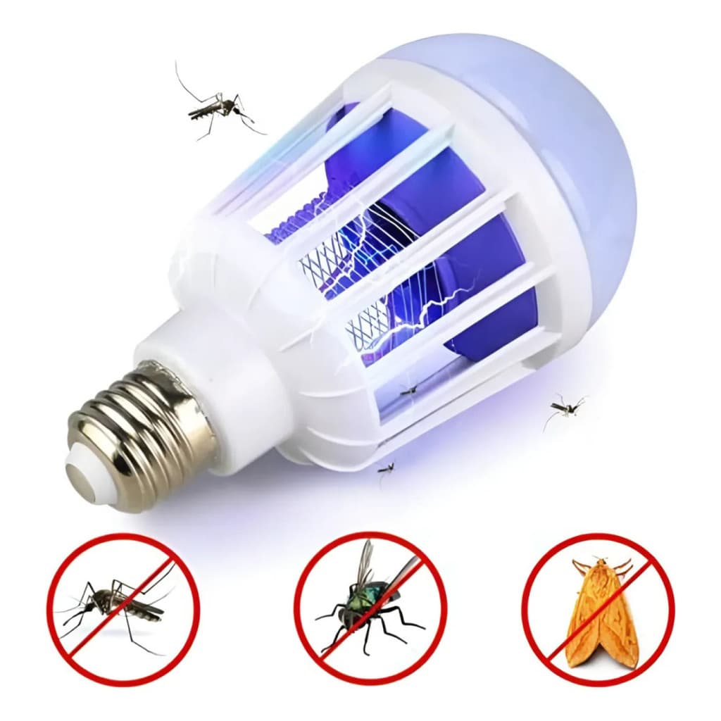 Lâmpada Led Mata Mosquito 15W Luz Fria Repelente