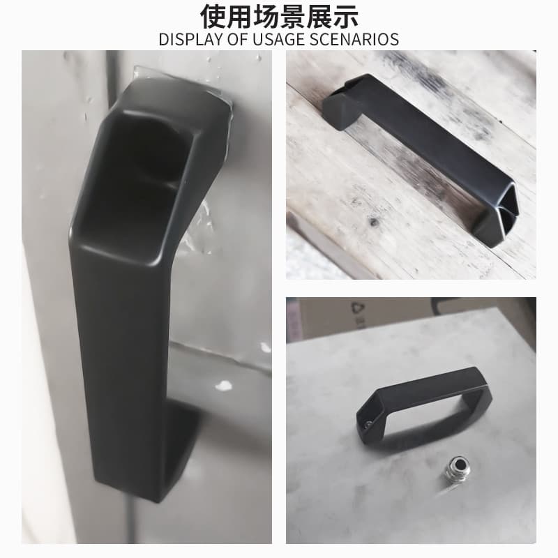 Peças Do Punho Armário De Alumínio hardware Industrial Da Liga Para O Perfil 90mm 120mm 180mm