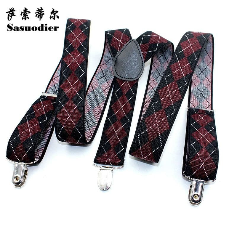 Novo estilo de cinta masculina suspensórios calças cinta clipe suspensórios idosos cinta masculina gordura elástica alça