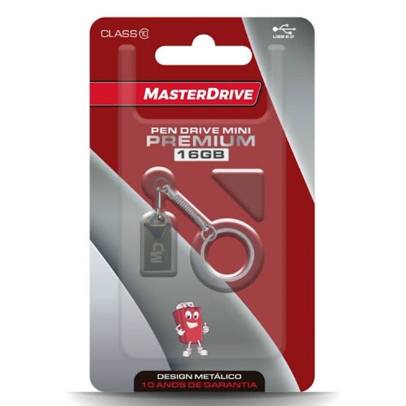 Mini Pendrive 8gb Usb 2.0 Masterdrive Original Atacado