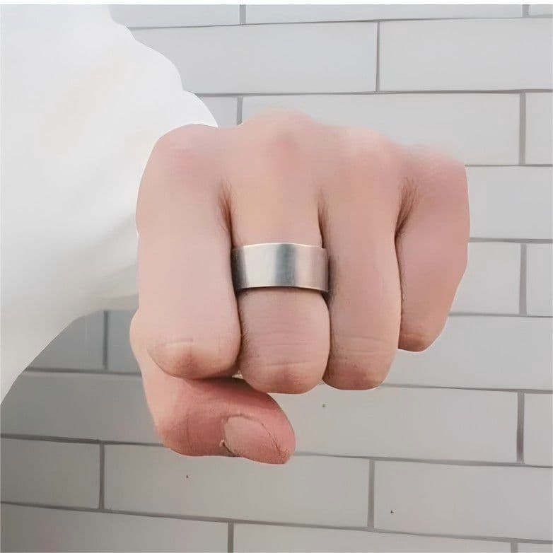 Anel de aço de titânio versão larga de 10mm masculino anel liso fosco estilo legal anel de casal de aço inoxidável laváv