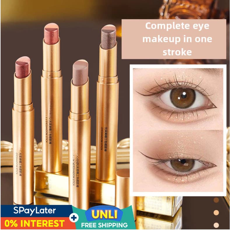 【Sombra Matte】3 Cores em 1 Maquiagem de Sombra/Sombra em Bastão/Olhos/Caneta de Olhos