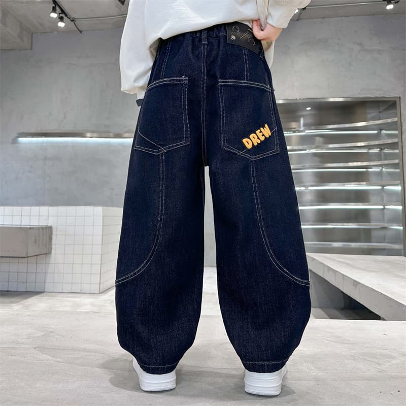 Meninos cordeiro velo Jeans outono inverno crianças uma peça inverno um menino primavera forro de lã calças de algodão q