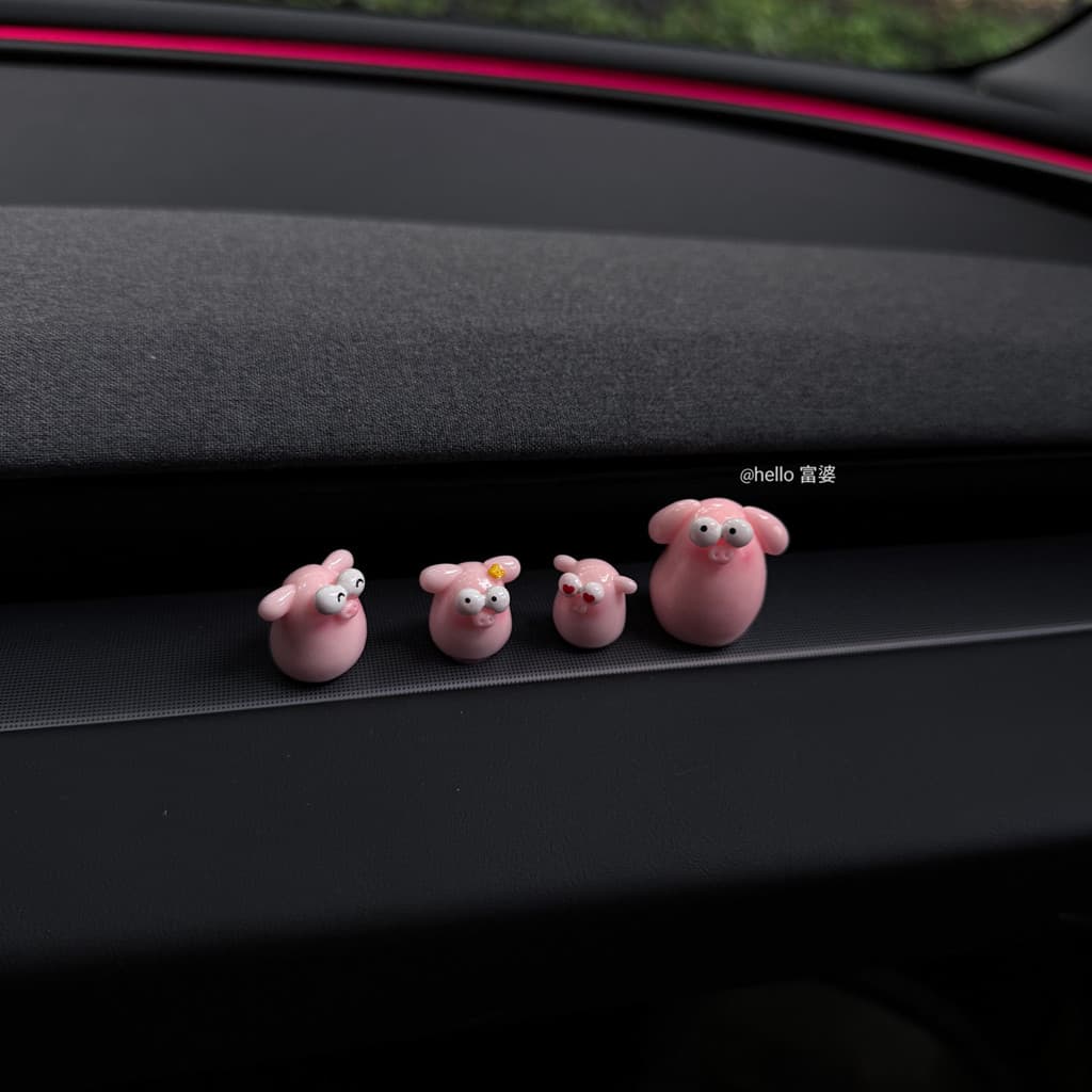 Rosa Piggy carro Console central decoração bonito dos desenhos animados boneca decoração do carro decoração Interior do