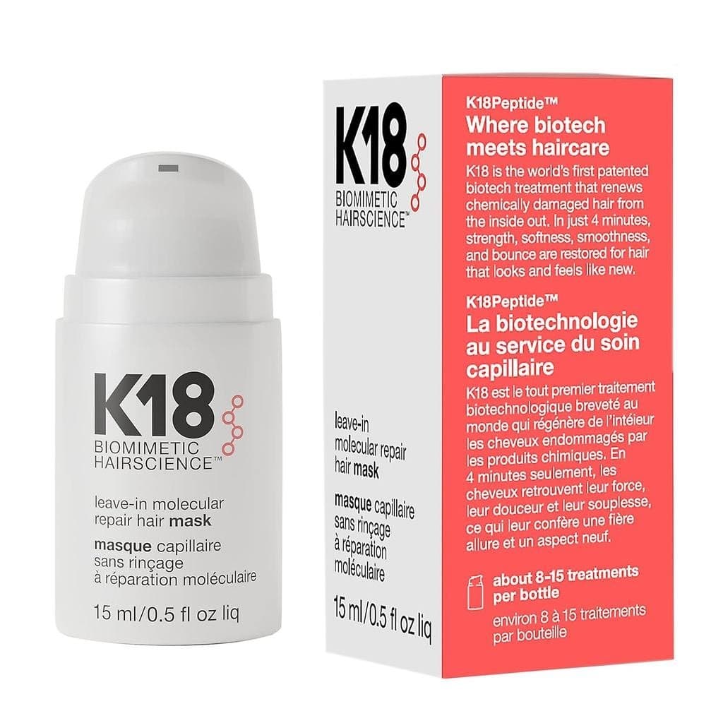 Máscara Capilar Reparadora Molecular K18, Patenteada, Reparação Duradoura para Cabelos Secos, Crespos e Danificados, Rev