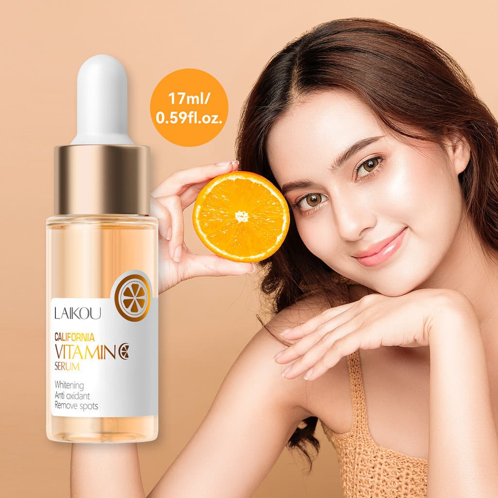 Sérum Facial LAIKO Vitamina C Clareador Anti-Envelhecimento Hidratante para Manchas Escuras e Sardas 17ml I278