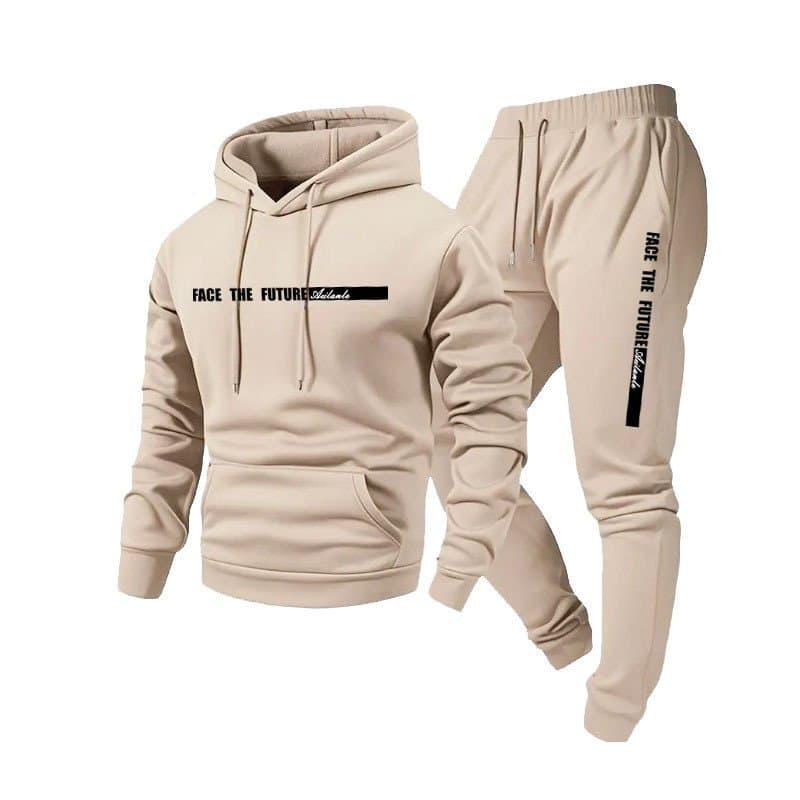 2025 nova carta impressa moletom terno outono inverno forro de lã europeu americano Sweatpants jaqueta transfronteiriça
