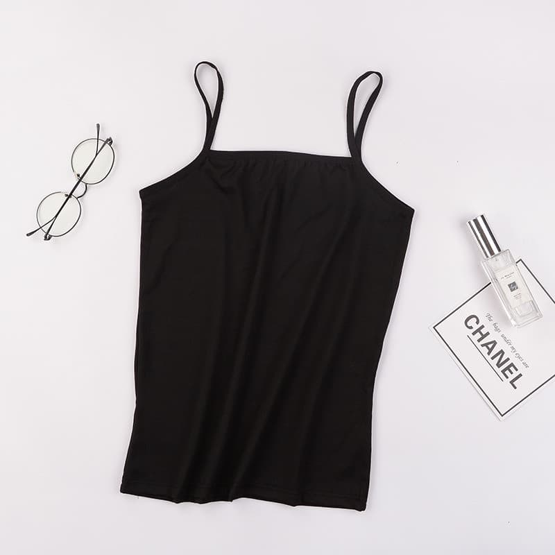 [Verão Essencial] Camiseta de Alças Feminina Básica/Blusa de Moda/Moda Casual Para o Dia a Dia