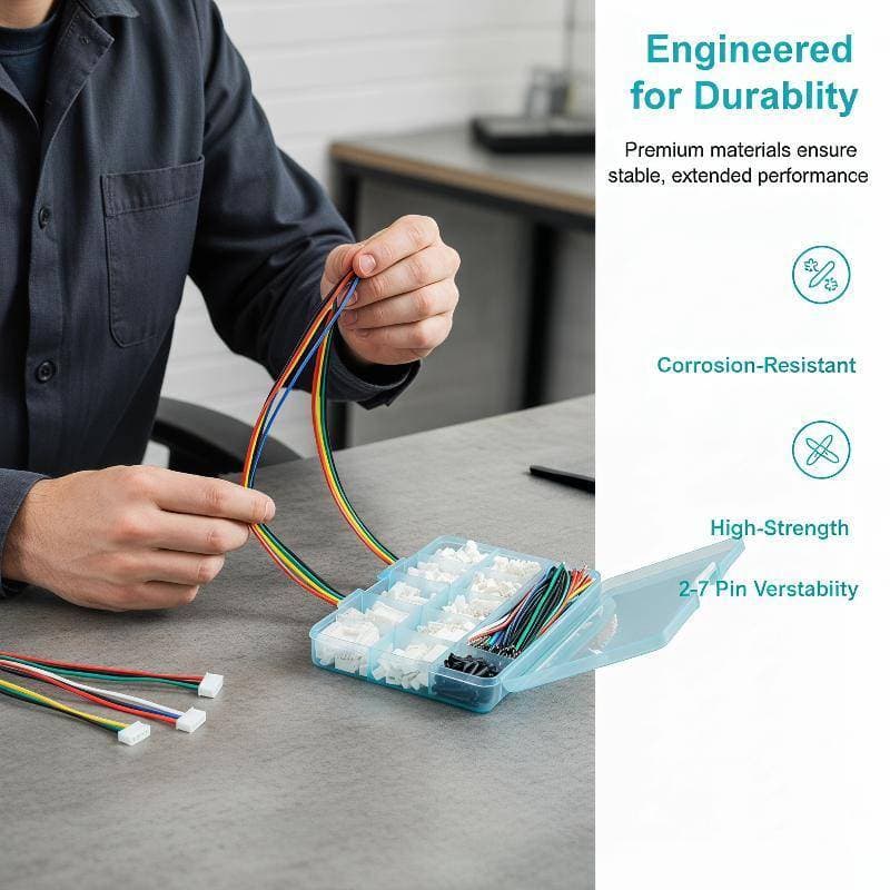 2.54mm Conector Soet Kit Flexível Isolado Pré-Crimido Macho Fêmea Cabo Fios Para Dispositivo Eletrônico Wearable DIY Faz