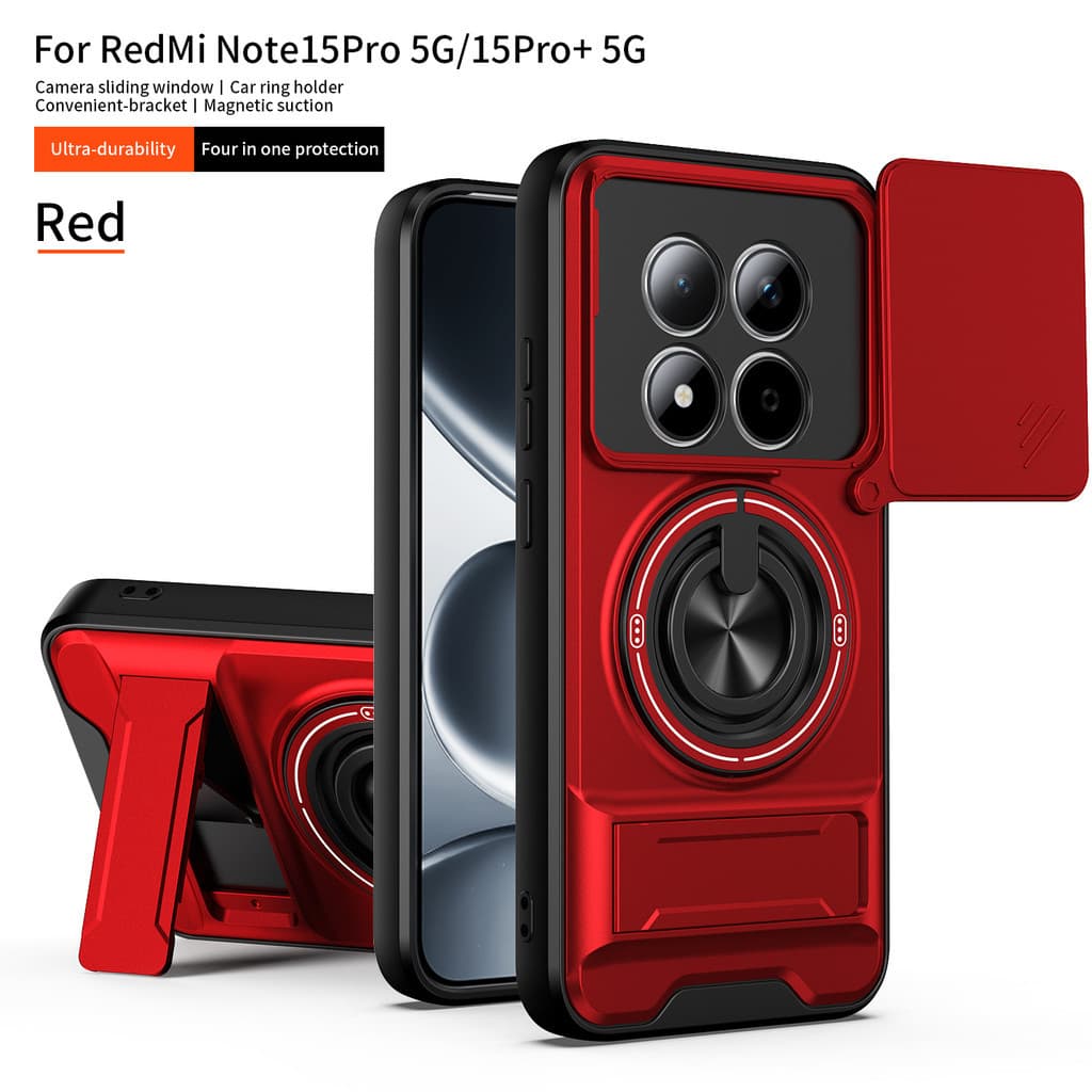 Capinha Magnético À Prova De Celular Choque Do Xiaomi Redmi Note 15 Pro Plus 4G 5G Suporte Com Anel Capa Da Câmera