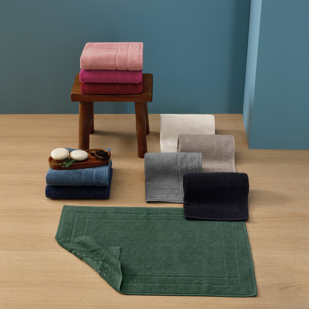 Toalha De Piso Banheiro Antiderrapante Sofisticata Premium Atlântica 580 g/m² 45cm x 70cm