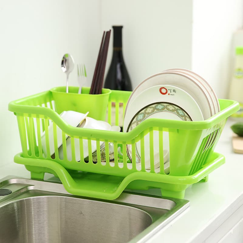 [Estoque pronto] prato suprimentos de cozinha dreno prato rack cozinha prato rack pauzinhos rack armazenamento cesta rac