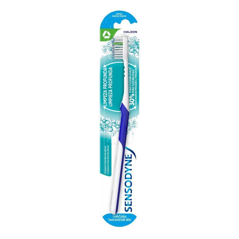 Sensodyne Limpeza Profunda Escova De Dente Extra Macia Para Dentes Sensíveis Cores Sortidas