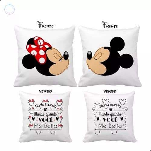 Almofada Decoração Linda Presente Romantico Namorada Mickey E Minnie