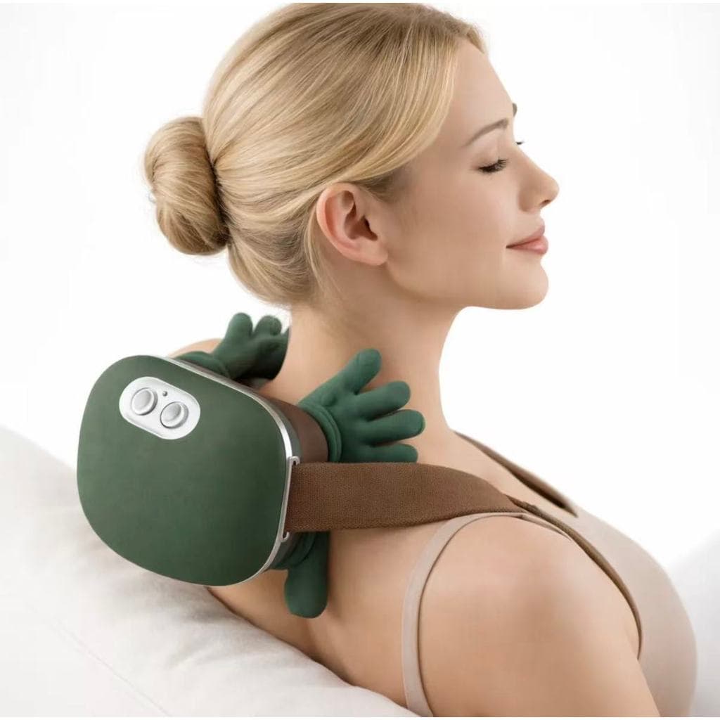 Massageador De Pescoço Elétrico Portátil Aquecimento Relaxamento Tensão Ombro Mãos Massagem Alívio