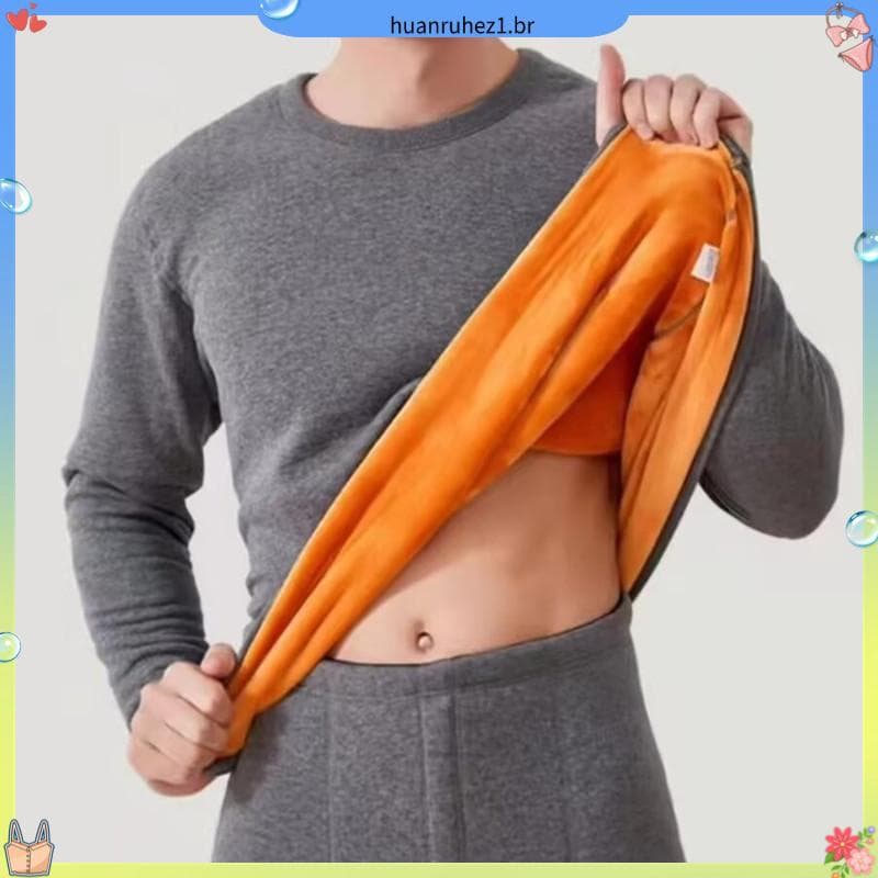 Homens E # 39 ; s Roupa Térmica , Forro De Lã Grosso Para Outono , Calças Compridas , Jovens , Inverno , Clima Frio , Id