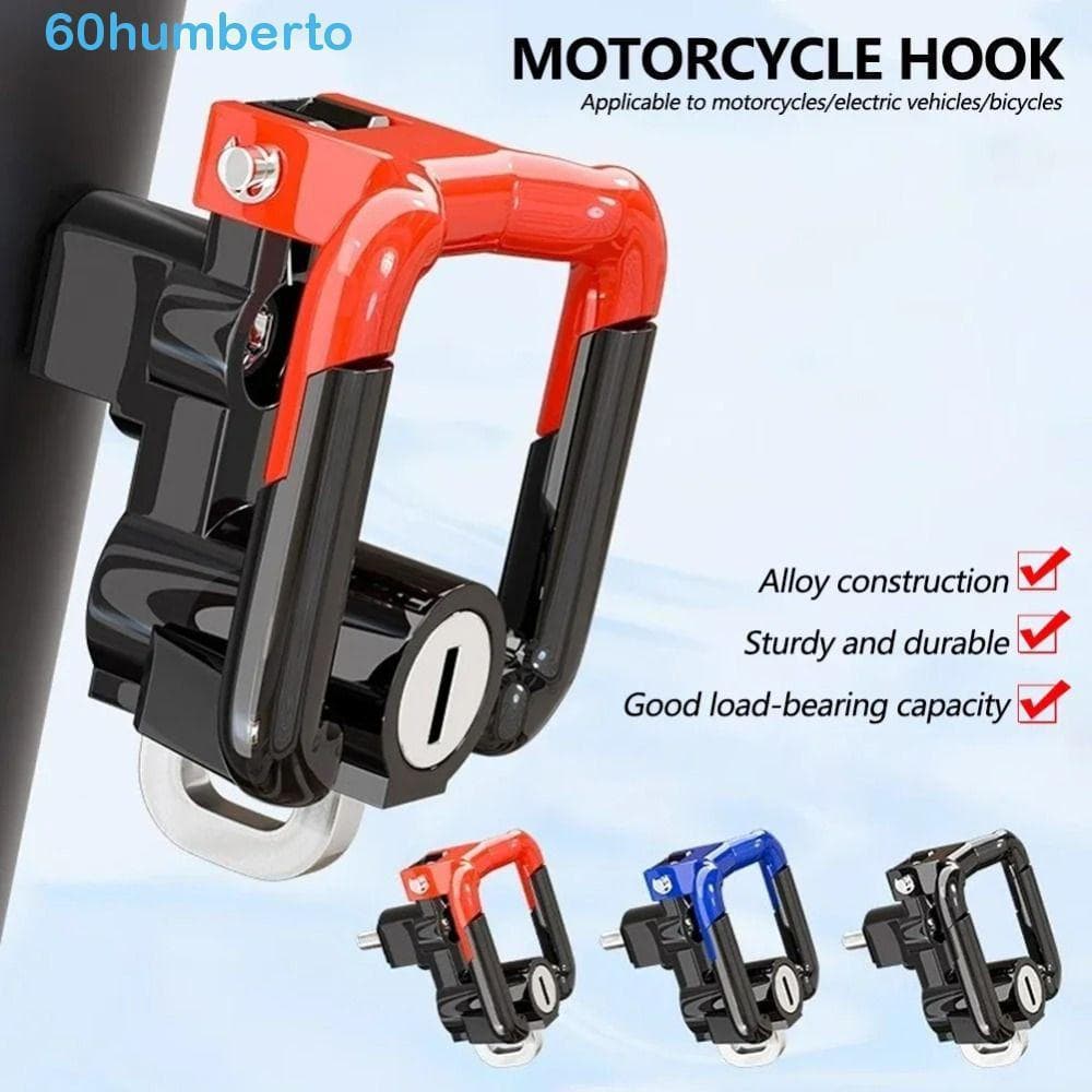 Gancho Para Capacete De Motocicleta HUMBERTO , Suporte Com Trava Antifurto De Duplo , Duas Chaves