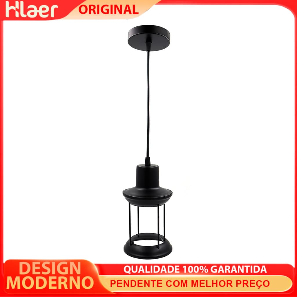 Pendente Vintage Luminária Gaiola Candelabro Industrial
