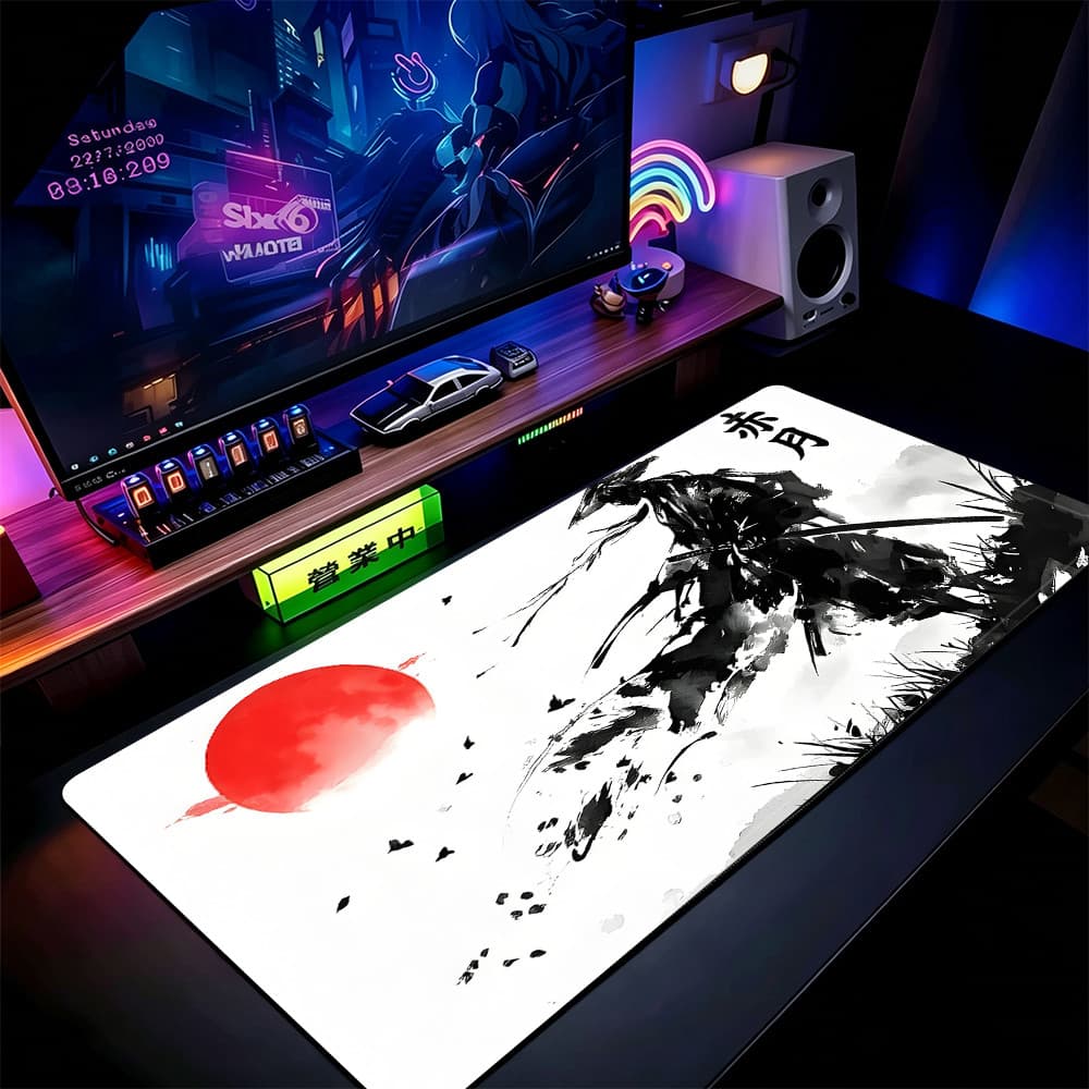 Grande Jogo Mouse Pad Antiderrapante 80X30 CM Impressões Personalizadas Mousepad Borda Costurada Samurai KK