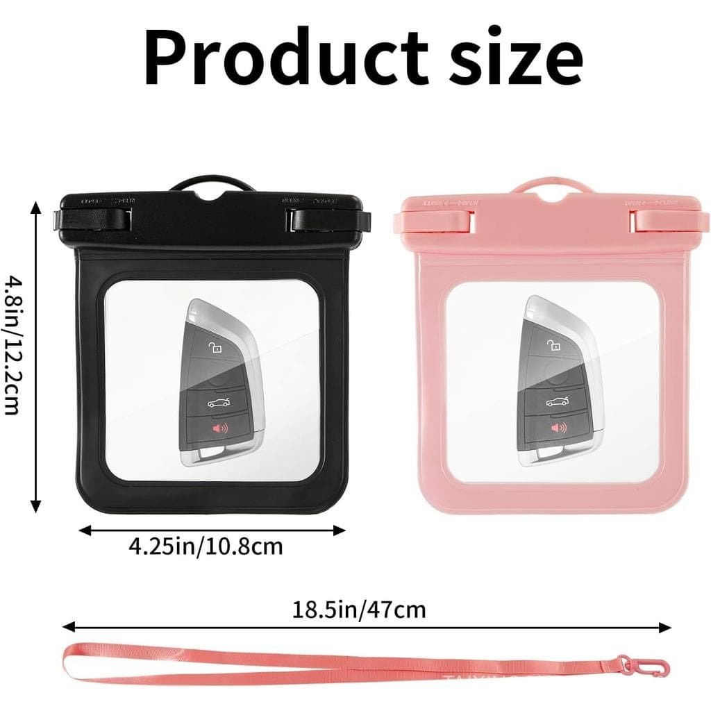Conjunto de 2 Bolsas Impermeáveis Submersíveis para Carteira, Chave de Carro, Porta-chaves, Natação, Surf, Esportes Aquá