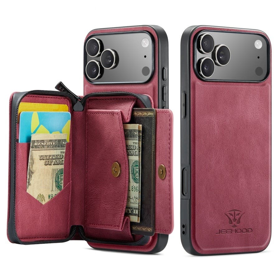 Capa De Couro E PU Para iPhone 17 Air 16e 15 14 13 Pro Max Plus Coque Ímã Embutido Removível Traseira Fundas