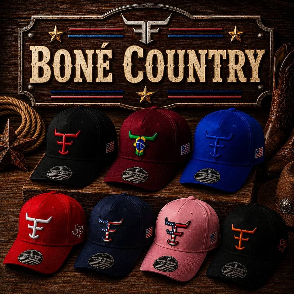 Boné Unissex Texas Farm Original – Estilo Country Premium, Bordado de Alta Qualidade e Ajustável