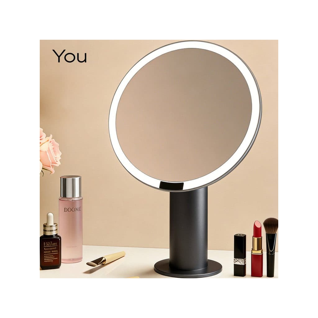 [Em Estoque] Espelho de Maquiagem com Luzes LED, Espelho de Mesa com Luzes para Quarto de Casa, Espelho de Maquiagem Int