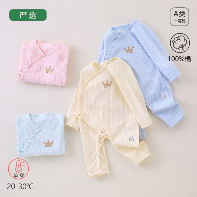 Recém-nascido rendas Bodysuit quatro estações bebê borboleta roupas masculino feminino bebê macacão classe A puro algodã