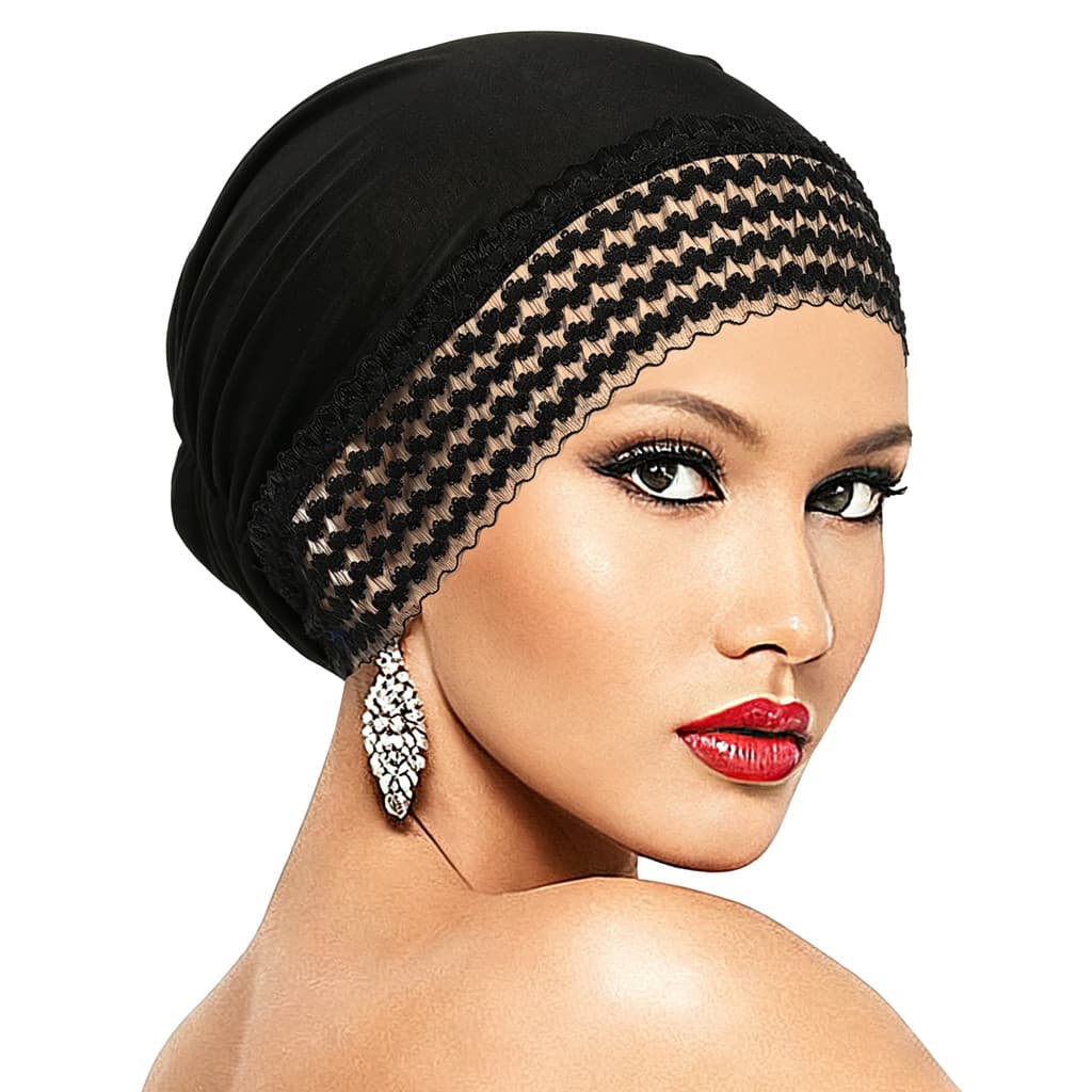 Chapéu De Lenço De Cabeça Com primer De Renda , Simples De Moda De Alta Elasticidade Transfronteiriça