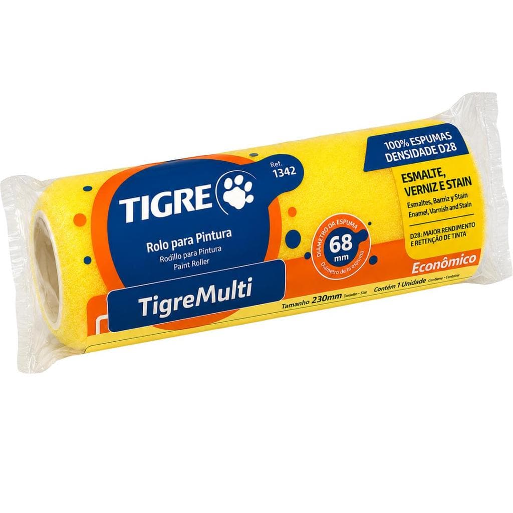 ROLO DE ESPUMA PINTURA 23CM 1341 TIGRE