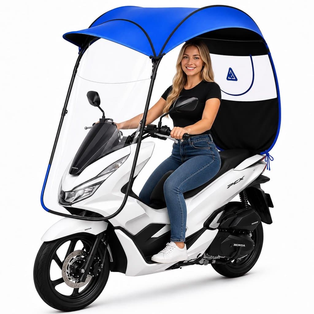 Capota para Veículo Elétrico, Protetor Solar para Bicicleta Elétrica, Capa de Chuva, Para-brisa, Scooter Elétrico
