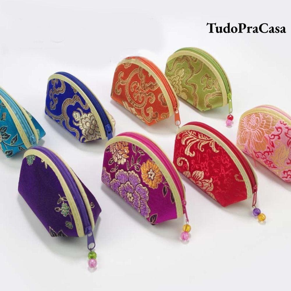 Bolsa De Moedas TOPTOOL , Requintada De Tecido De Seda Estilo Chinês Doces Com Zíper Feminina