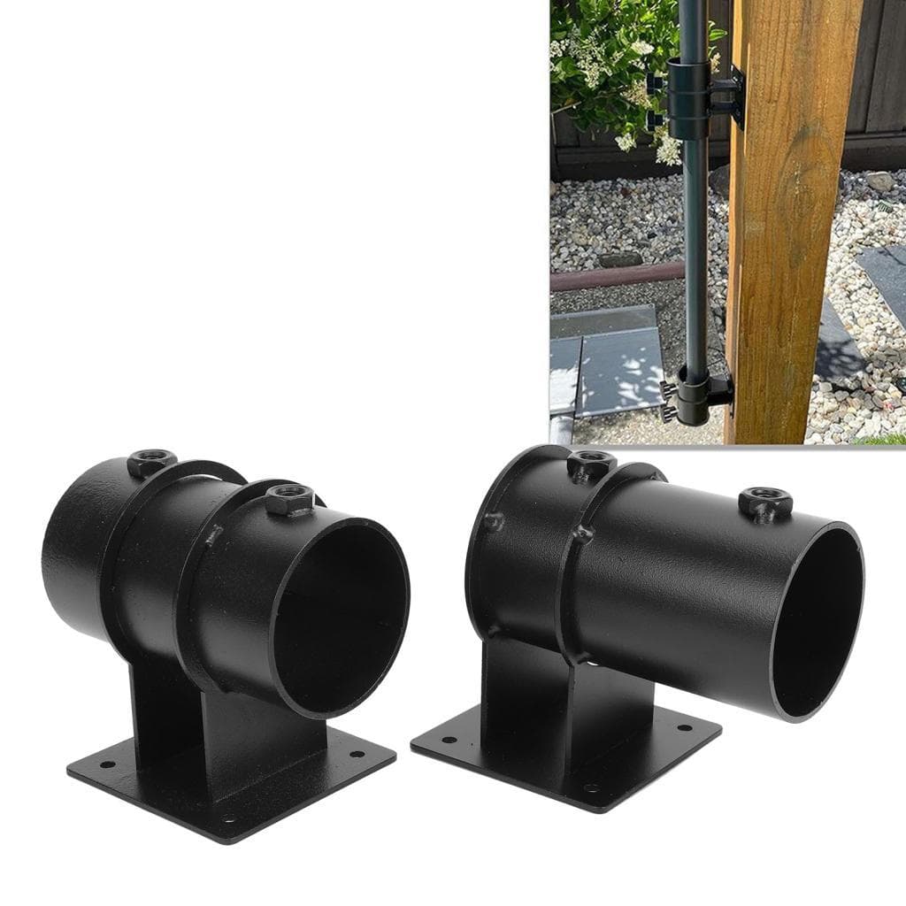 Suporte de guarda-chuva de pátio para trilhos de deck de metal com braçadeira ajustável para montagem em varanda externa